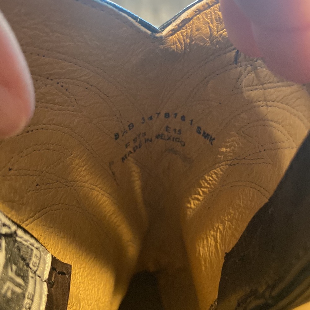 Frye Gray/Brown Leather Cowboy Boots - Picture 4 of 7